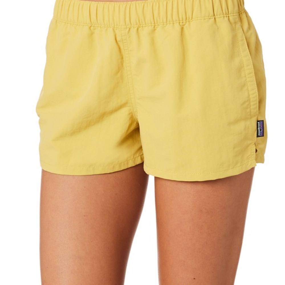 Yellow Patagonia barely baggies shorts